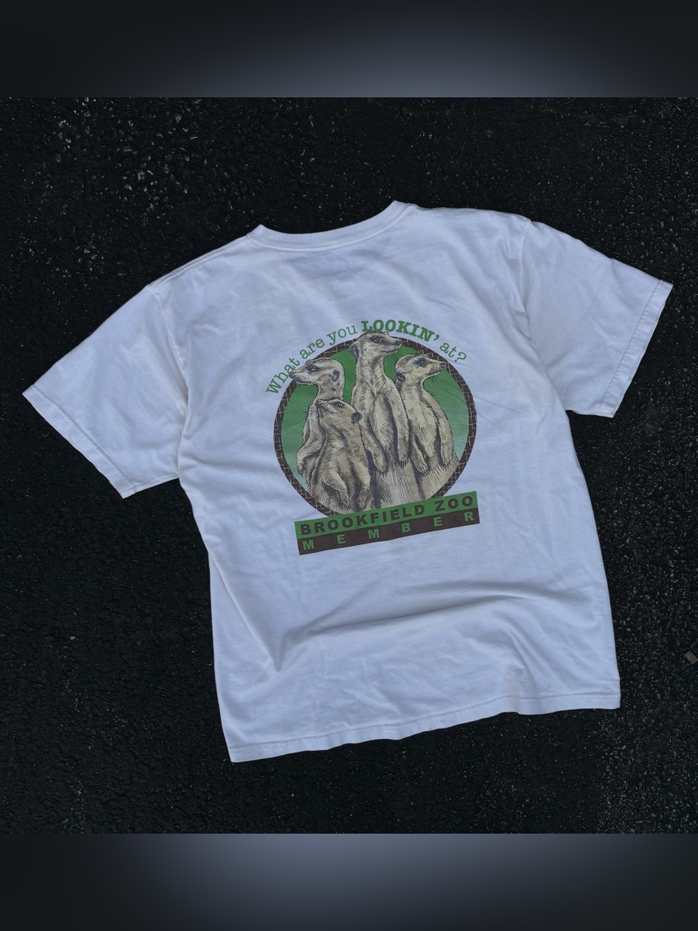 Brookfield Zoo Member Meerkat “What Are You Lookin’ at?” Funny Graphic T-Shirt L